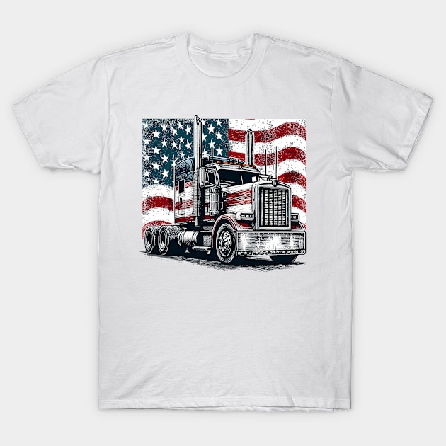 Truck Tractor T-Shirt by Vehicles-Art